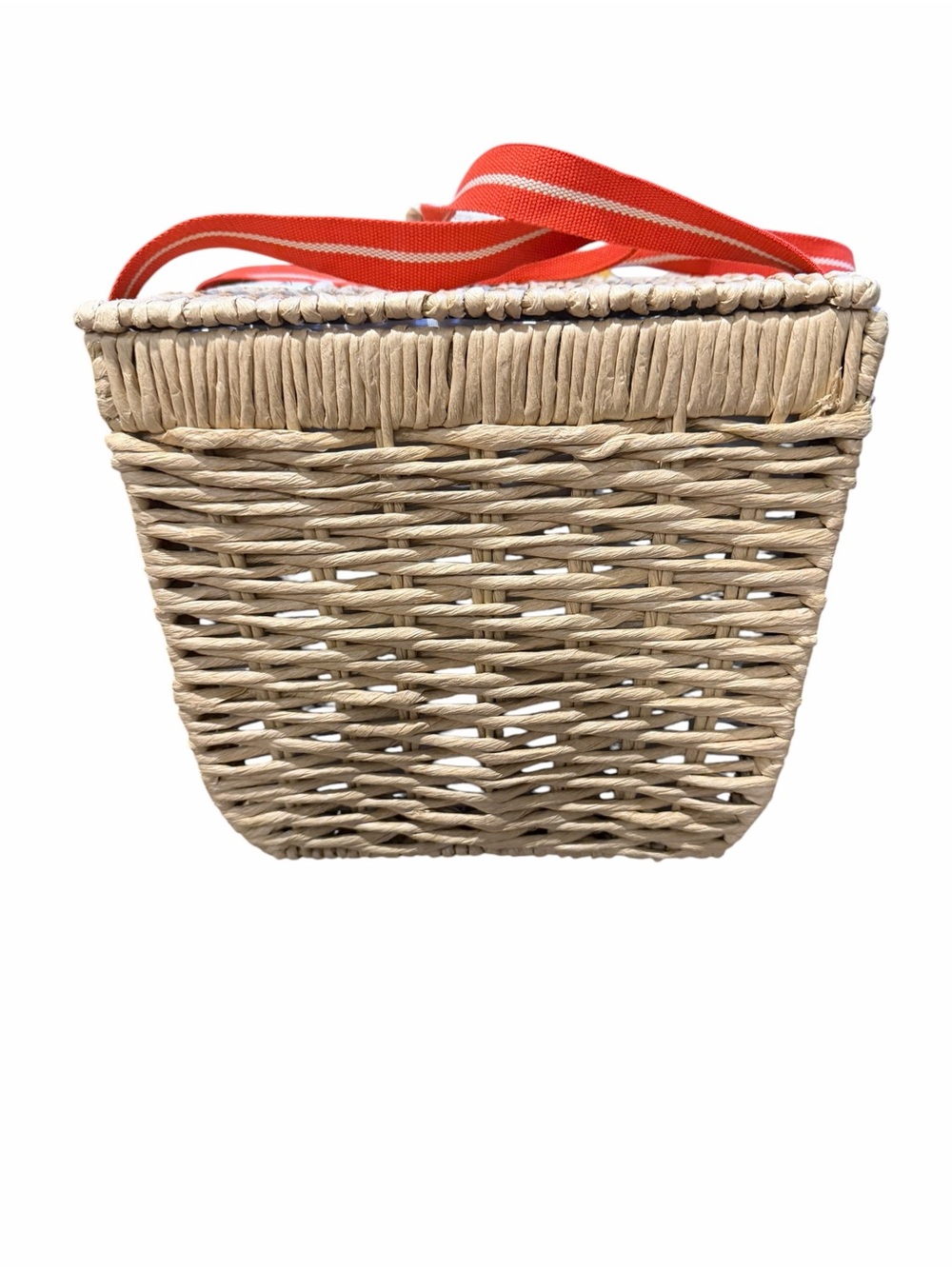 NWT/Hearth and Hand with Magnolia Woven Paper Picnic Basket - Picture 5 of 14